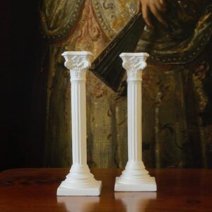 COPPIA DI CANDELIERI A COLONNA