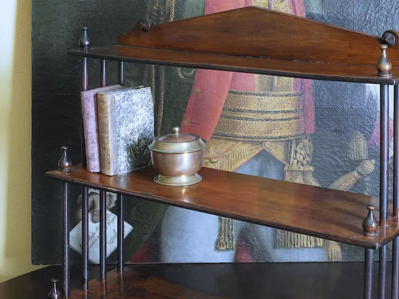 ÉTAGÈRE DA MURO IN MOGANO