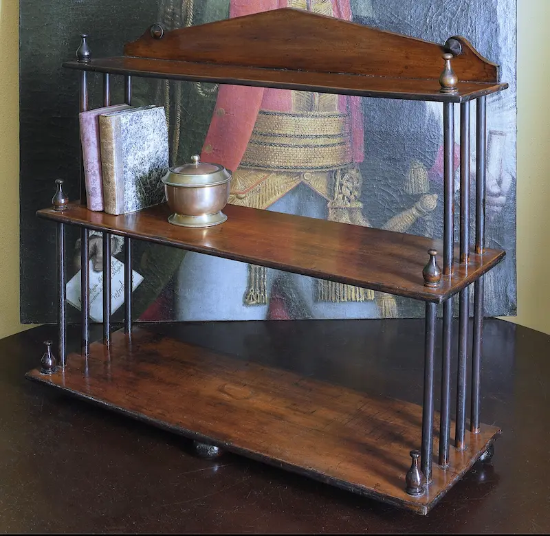 ÉTAGÈRE DA MURO IN MOGANO