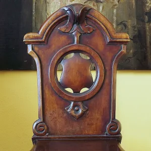 SEDIA DA INGRESSO IN MOGANO