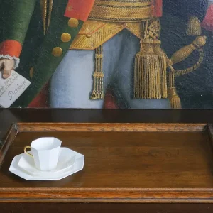 VASSOIO IN ROVERE EDOARDIANO